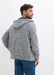 Giacca in felpa con cappuccio e fodera teddy, bonprix