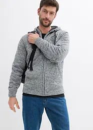 Giacca in felpa con cappuccio e fodera teddy, bonprix