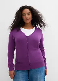 Cardigan in filato fine con bottoni, bonprix