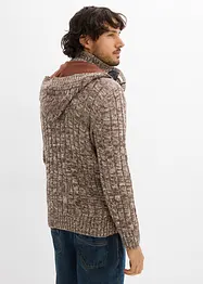 Maglione in filato grosso con cappuccio e cotone, bonprix