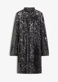 Abito con paillettes e maniche a campana, bonprix