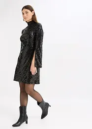 Abito con paillettes e maniche a campana, bonprix