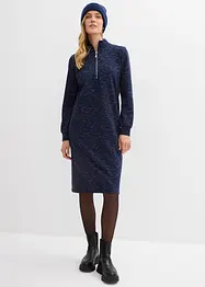 Abito in felpa con mezza zip, bonprix