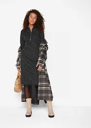 Abito in felpa con mezza zip, bonprix