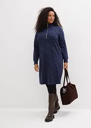 Abito in felpa con mezza zip, bonprix