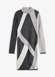 Abito in maglia jacquard con righe moderne, bonprix