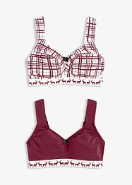 Reggiseno senza ferretto con cotone (pacco da 2), bonprix