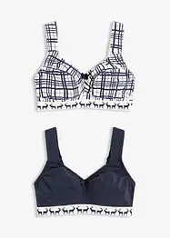 Reggiseno senza ferretto con cotone (pacco da 2), bonprix