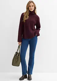 Maglione a coste a collo alto, bonprix