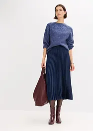 Gonna plissettata in satin fine, bonprix