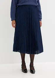 Gonna plissettata in satin fine, bonprix