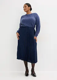 Gonna plissettata in satin fine, bonprix