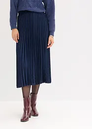 Gonna plissettata in satin fine, bonprix