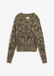 Maglione a maglia grossa in filato piumato morbido, bonprix