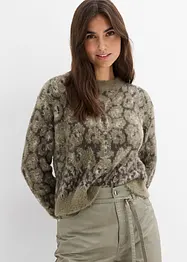 Maglione a maglia grossa in filato piumato morbido, bonprix