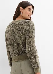 Maglione a maglia grossa in filato piumato morbido, bonprix