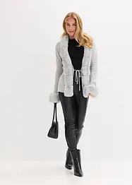 Cardigan con pelliccia sintetica, bonprix
