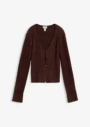 Cardigan in filato fine effetto piuma, bonprix