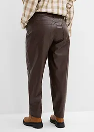 Pantaloni barrel in similpelle, vita media, bonprix