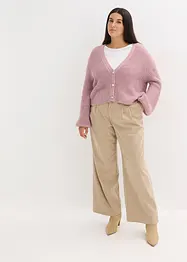 Cardigan corto con filato glitterato in misto lana, bonprix