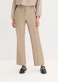 Pantaloni in similpelle con piega, straight leg, bonprix