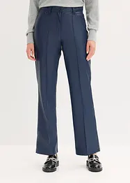Pantaloni in similpelle con piega, wide leg, bonprix