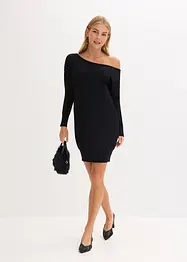 Abito in maglia monospalla, bonprix
