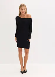Abito in maglia monospalla, bonprix