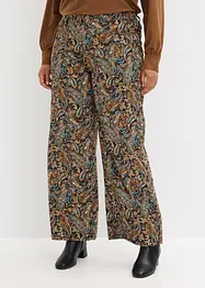 Pantaloni a gamba larga elasticizzati in misto cotone, bonprix