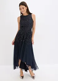 Abito asimmetrico con paillettes ricamate, bonprix