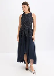 Abito asimmetrico con paillettes ricamate, bonprix