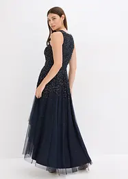 Abito asimmetrico con paillettes ricamate, bonprix