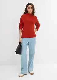 Maglione in filato fine di puro cotone biologico, bonprix