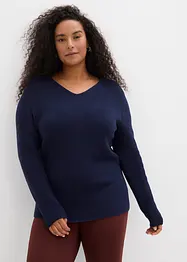 Maglione in filato fine di puro cotone biologico, bonprix