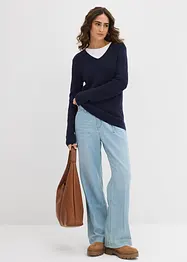 Maglione in filato fine di puro cotone biologico, bonprix