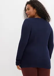 Maglione in filato fine di puro cotone biologico, bonprix