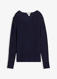 Maglione in filato fine di puro cotone biologico, bonprix