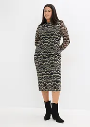 Abito midi in morbido mesh, bonprix