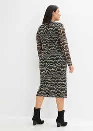 Abito midi in morbido mesh, bonprix