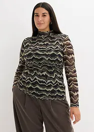 Maglia a maniche lunghe in morbido mesh, bonprix