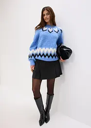 Maglione norvegese con righe glitterate, bonprix