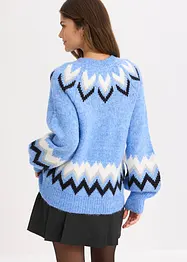 Maglione norvegese con righe glitterate, bonprix
