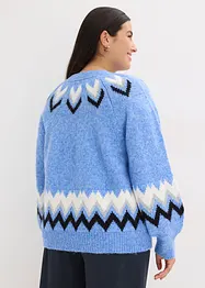 Maglione norvegese con righe glitterate, bonprix