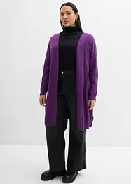 Cardigan lungo con bordi arrotolati, bonprix