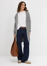 Cardigan lungo con bordi arrotolati, bonprix