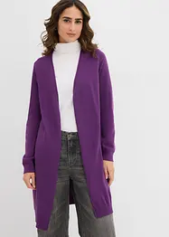 Cardigan lungo con bordi arrotolati, bonprix