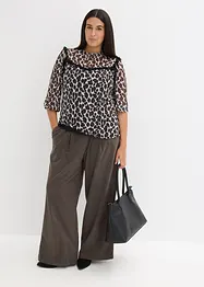 Maglia in mesh morbido con pizzo, bonprix