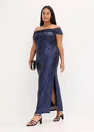 Abito in paillettes a spalle scoperte, bonprix