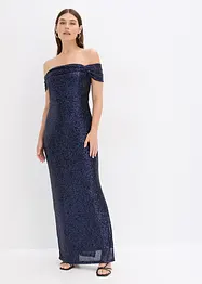 Abito in paillettes a spalle scoperte, bonprix