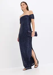 Abito in paillettes a spalle scoperte, bonprix